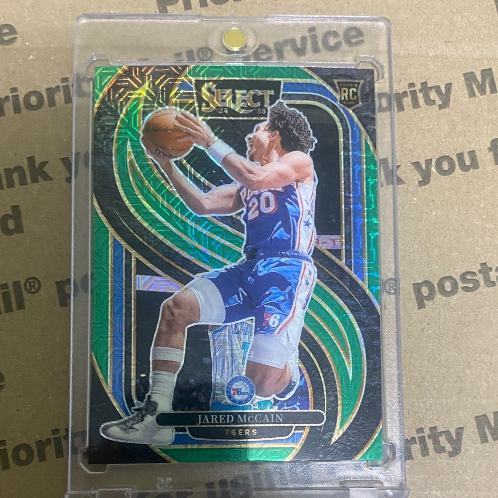 2024 Panini Select Jared McCain Rookie Green Mojo Short Print!!